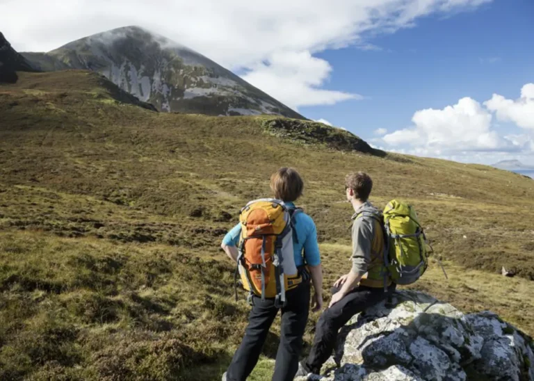 Two hikers onCroagh Patrick, Co Mayo