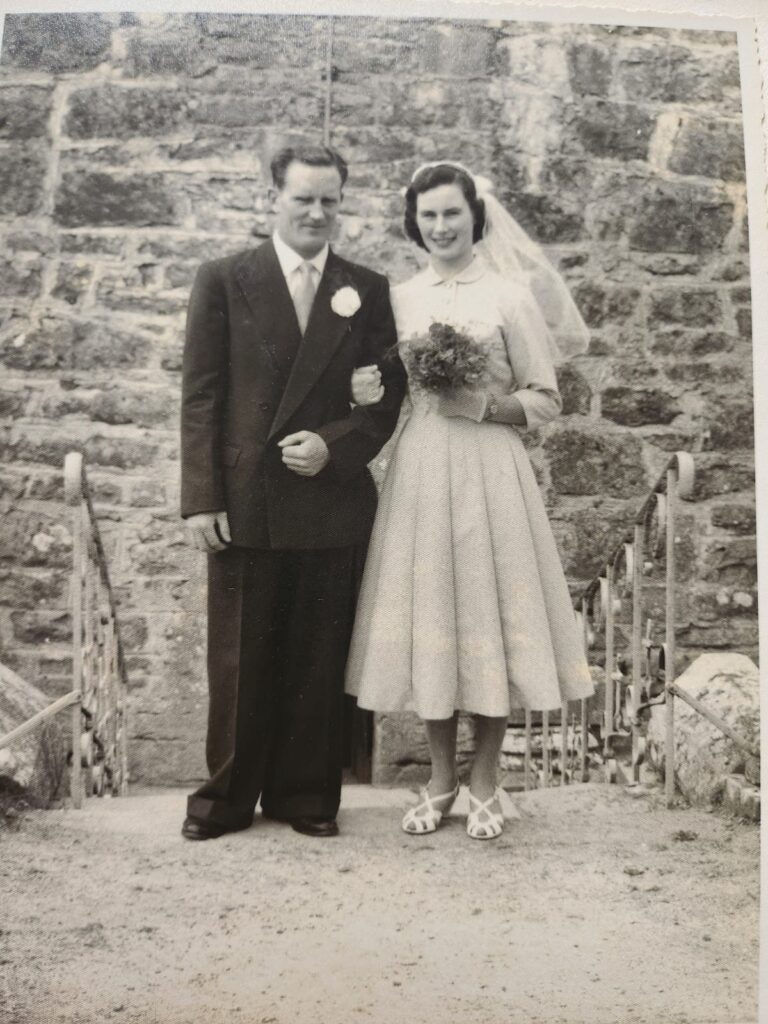 Teresa McNally and Liam O'Toole 07 Aug 1957 at Abbey